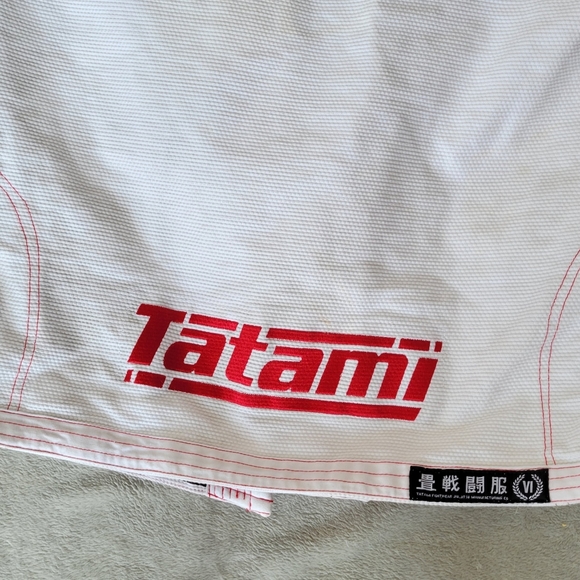Estilo VI Tatami Jacket Red On White Jiu Jitsu Fightwear Version VI Size A3S - Picture 8 of 13